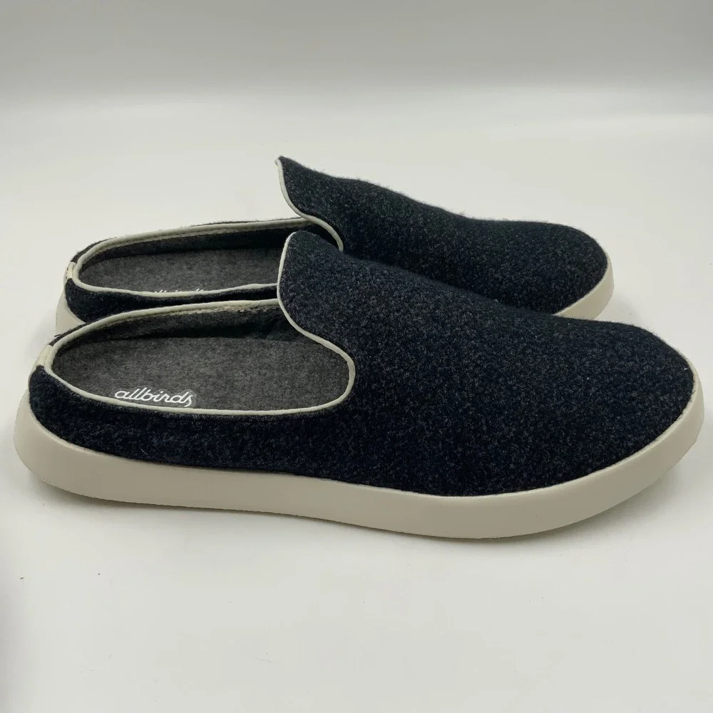 Allbirds Wool Lounger Fluff Womens Slip On Loafer Shoes Black Size US 11